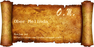 Ober Melinda névjegykártya