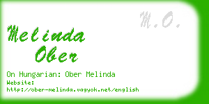 melinda ober business card